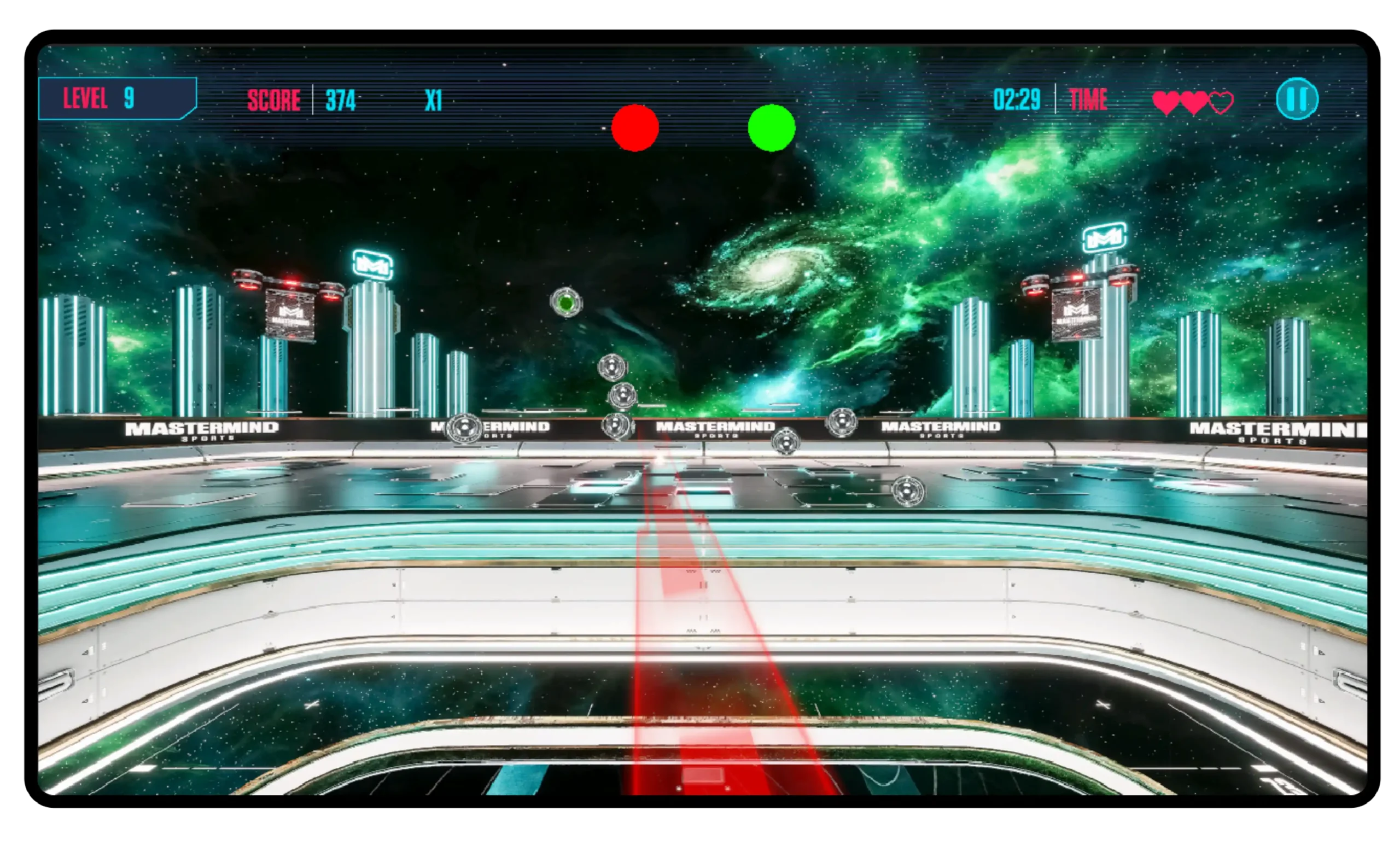Mastermind game mode with a space arena