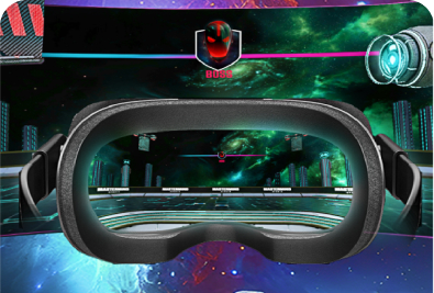 Mastermind VR headset and game screens
