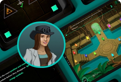 Ace Explorer game board with the explorer avatar