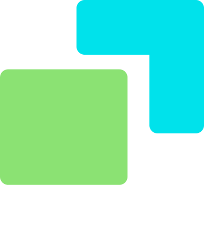 Green and cyan Atom color blocks